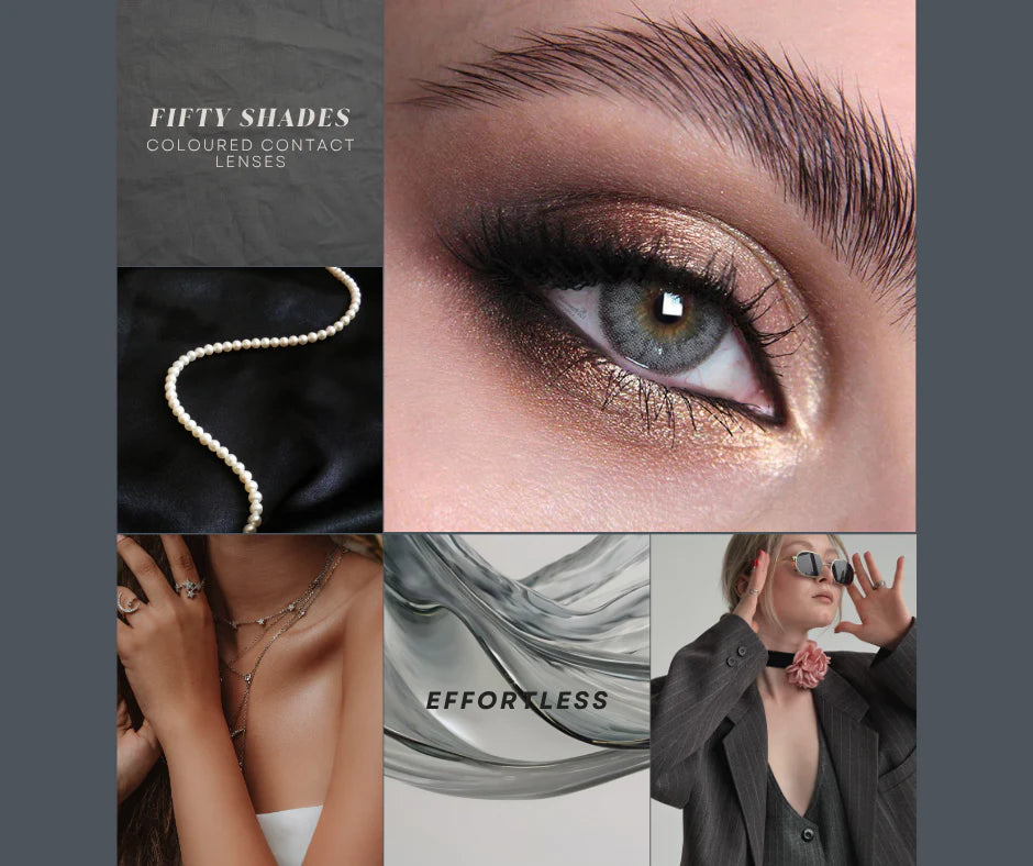 عدسات لاصقة ملونة من مجموعة Fifty Shades - صناعة بريطانية جذابة، جودة ممتازة، آمنة للارتداء لمدة 8 ساعات، تحتوي على 45% من الماء (زوج)