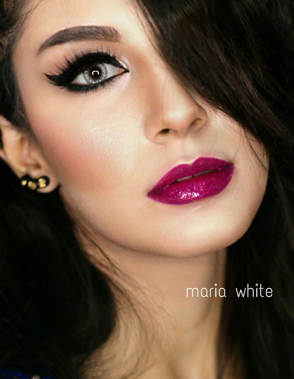 Maria White Colored Contact Lenses - Pure British Quality, Safe 8-Hour Wear, 45% Water Content (Pair)