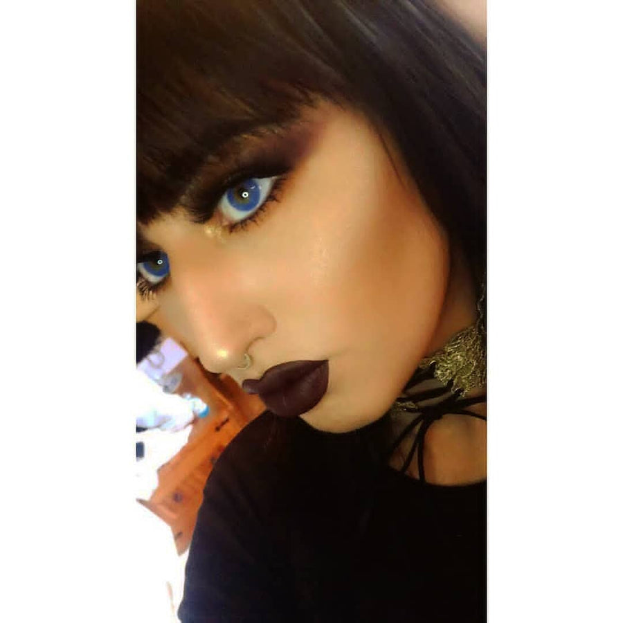 عدسات لاصقة ملونة باللون الأزرق الضبابي - صناعة بريطانية حالمة، آمنة للارتداء لمدة 8 ساعات، تحتوي على 45% من الماء (زوج)