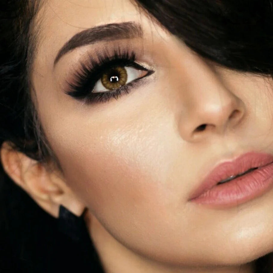 Caramel Tea Colored Contact Lenses - Warm and Inviting, British-Crafted, Premium Quality, Safe 8-Hour Wear, 45% Water Content (Pair)