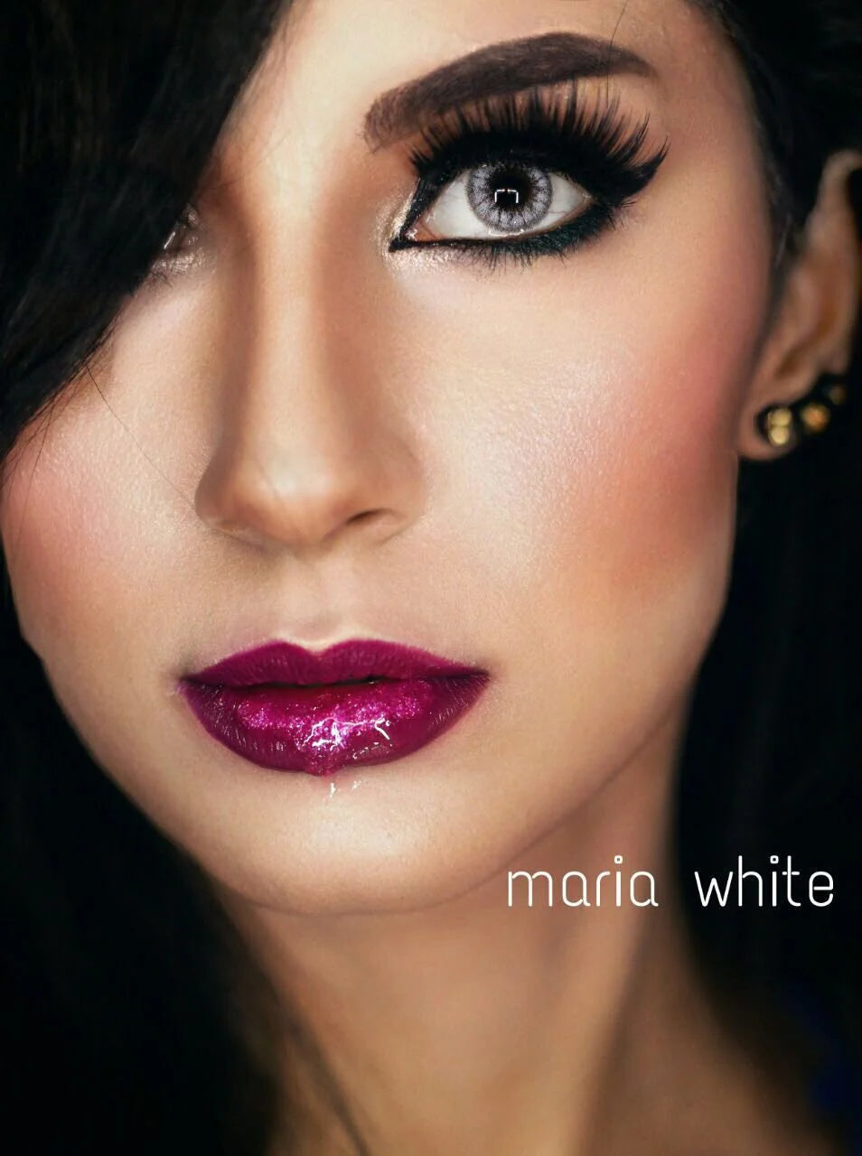 Maria White Colored Contact Lenses - Pure British Quality, Safe 8-Hour Wear, 45% Water Content (Pair)