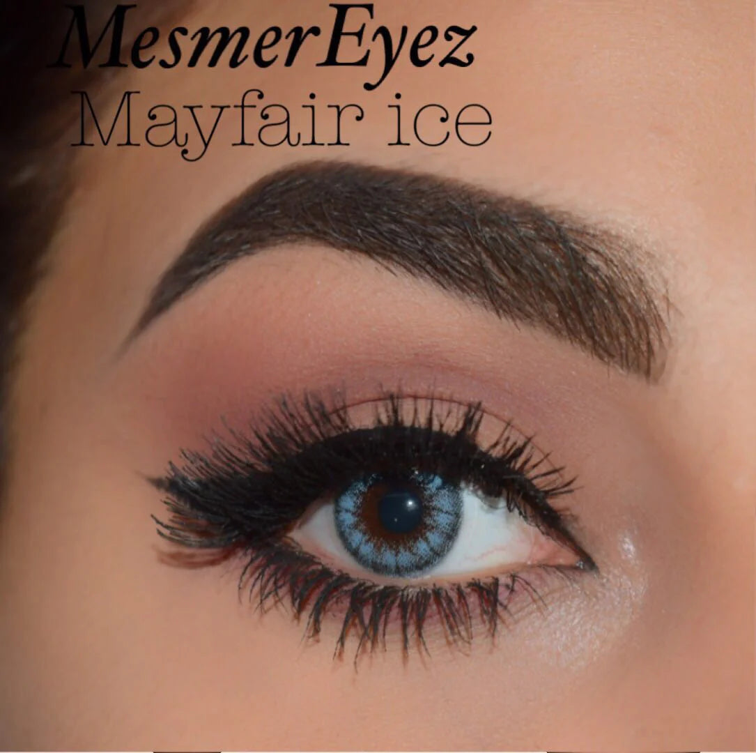 Mayfair Ice Colored Contact Lenses - Captivating British Quality, Safe 8-Hour Wear, 45% Water Content (Pair)