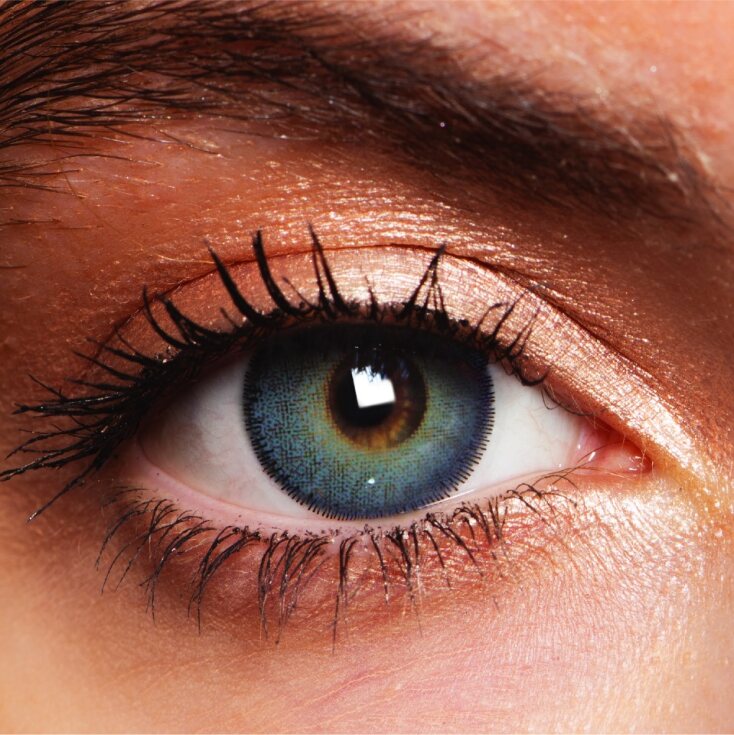 Earl Grey Colored Contact Lenses - Sophisticated British Craftsmanship, Safe 8-Hour Wear, 45% Water Content (Pair).
